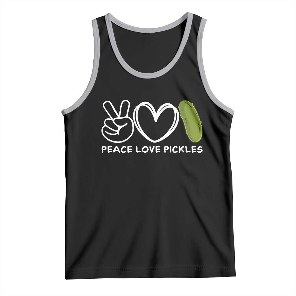 Peace Love Pickles Tank Top TS10 Black Athletic Heather Print Your Wear