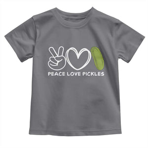 Peace Love Pickles Toddler T Shirt TS10 Charcoal Print Your Wear