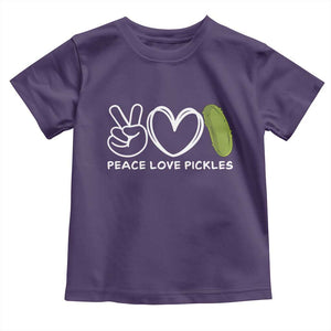 Peace Love Pickles Toddler T Shirt TS10 Purple Print Your Wear