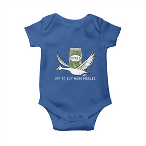 Silly Goose Pickle Lovers Baby Onesie Off To Buy More Pickles TS10 Royal Blue Print Your Wear