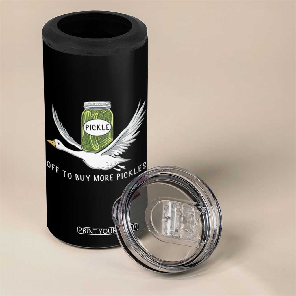 Silly Goose Pickle Lovers 4 in 1 Can Cooler Tumbler Off To Buy More Pickles TS10 Print Your Wear