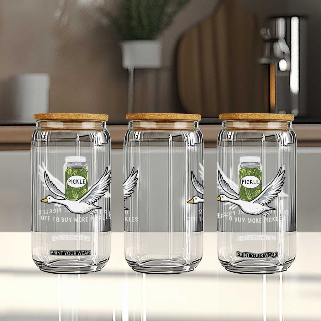 Silly Goose Pickle Lovers Glass Can Off To Buy More Pickles TS10 Print Your Wear