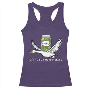 Silly Goose Pickle Lovers Racerback Tank Top Off To Buy More Pickles TS10 Purple Print Your Wear