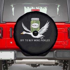 Silly Goose Pickle Lovers Spare Tire Cover Off To Buy More Pickles TS10 Black Print Your Wear