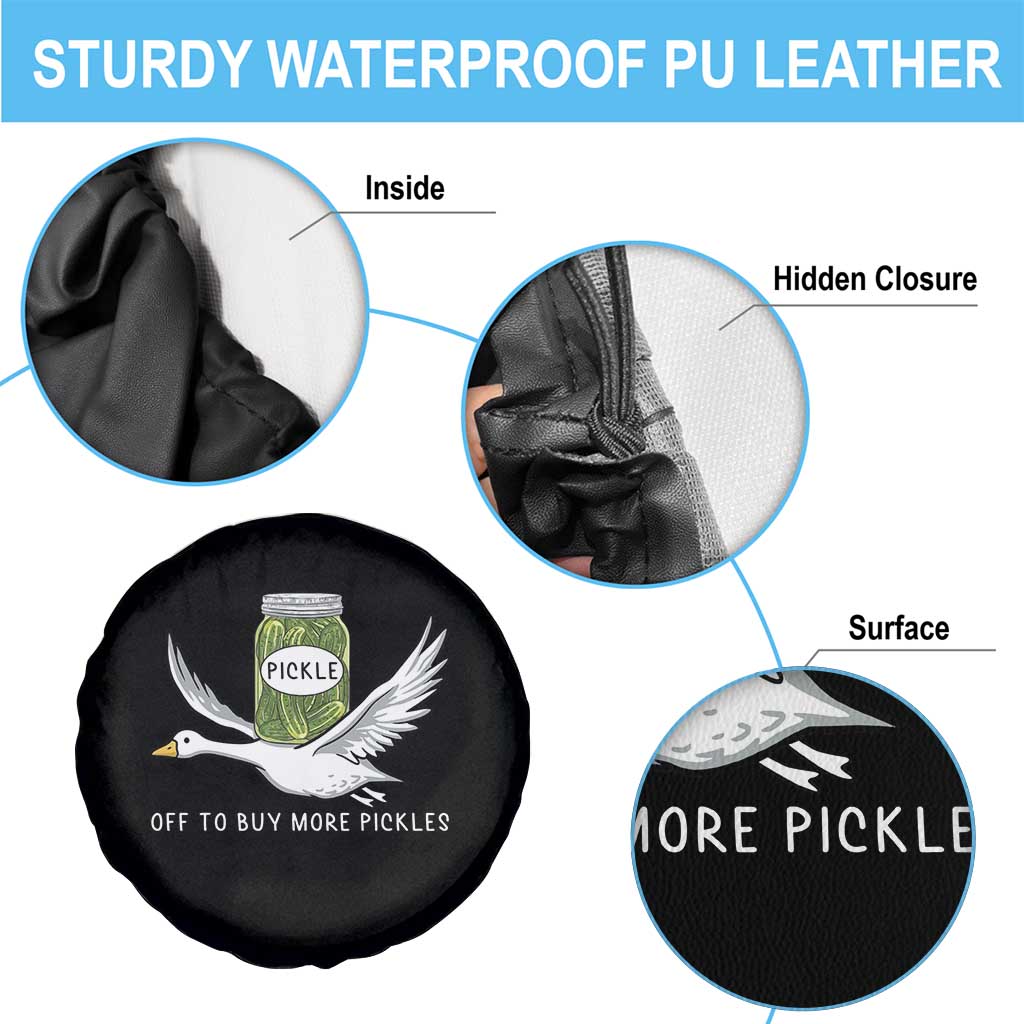 Silly Goose Pickle Lovers Spare Tire Cover Off To Buy More Pickles TS10 Print Your Wear
