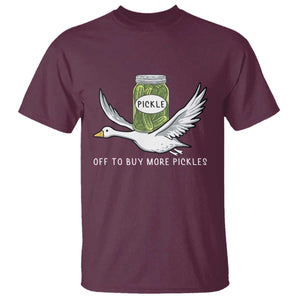 Silly Goose Pickle Lovers T Shirt Off To Buy More Pickles TS10 Maroon Print Your Wear