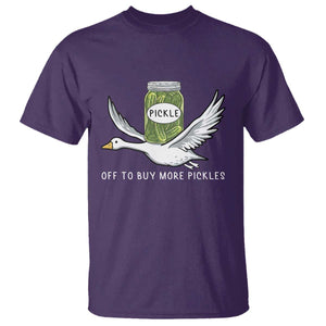 Silly Goose Pickle Lovers T Shirt Off To Buy More Pickles TS10 Purple Print Your Wear