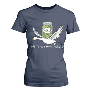 Silly Goose Pickle Lovers T Shirt For Women Off To Buy More Pickles TS10 Navy Print Your Wear