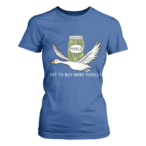 Silly Goose Pickle Lovers T Shirt For Women Off To Buy More Pickles TS10 Royal Blue Print Your Wear