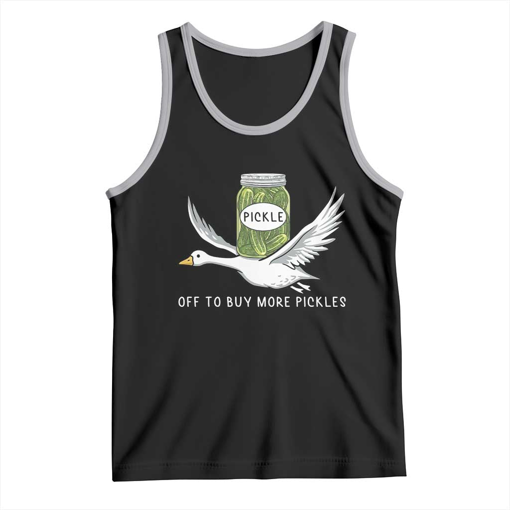 Silly Goose Pickle Lovers Tank Top Off To Buy More Pickles TS10 Black Athletic Heather Print Your Wear