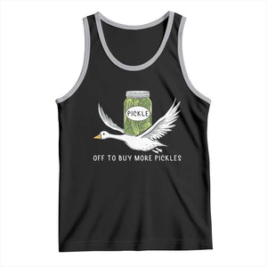 Silly Goose Pickle Lovers Tank Top Off To Buy More Pickles TS10 Black Athletic Heather Print Your Wear