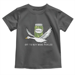 Silly Goose Pickle Lovers Toddler T Shirt Off To Buy More Pickles TS10 Dark Heather Print Your Wear