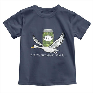 Silly Goose Pickle Lovers Toddler T Shirt Off To Buy More Pickles TS10 Navy Print Your Wear