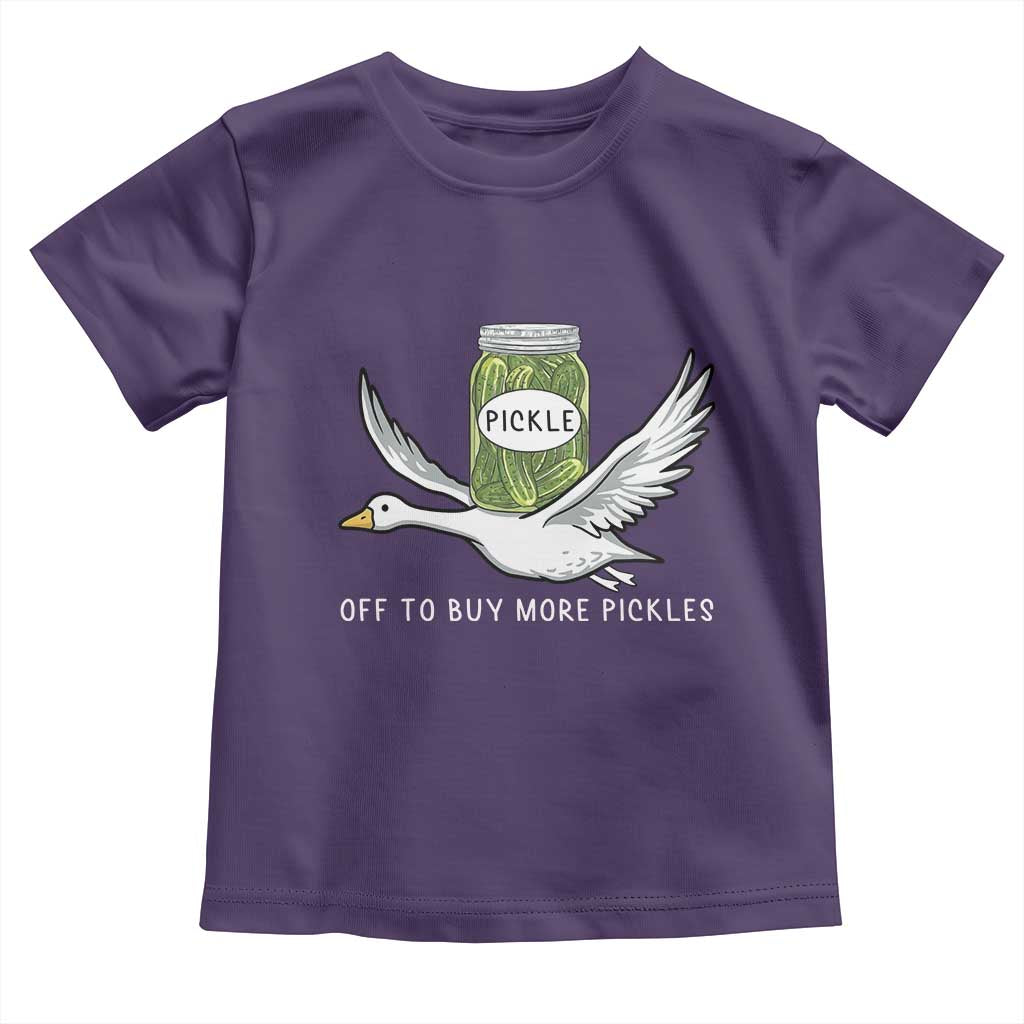 Silly Goose Pickle Lovers Toddler T Shirt Off To Buy More Pickles TS10 Purple Print Your Wear