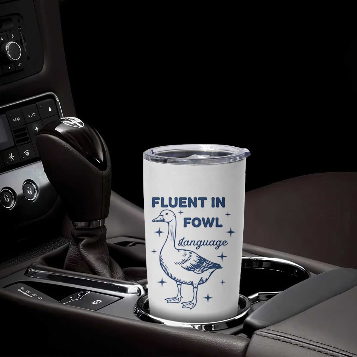 Fluent In FOWL Language Tumbler Cup Vintage 90s Funny Duck Meme TS10 Print Your Wear