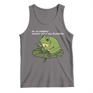 Funny Frog Tank Top Me No Problemo Narrator But It Was All Problemo TS10 Deep Heather Print Your Wear