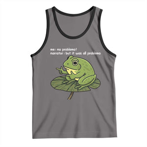 Funny Frog Tank Top Me No Problemo Narrator But It Was All Problemo TS10 Deep Heather Black Print Your Wear