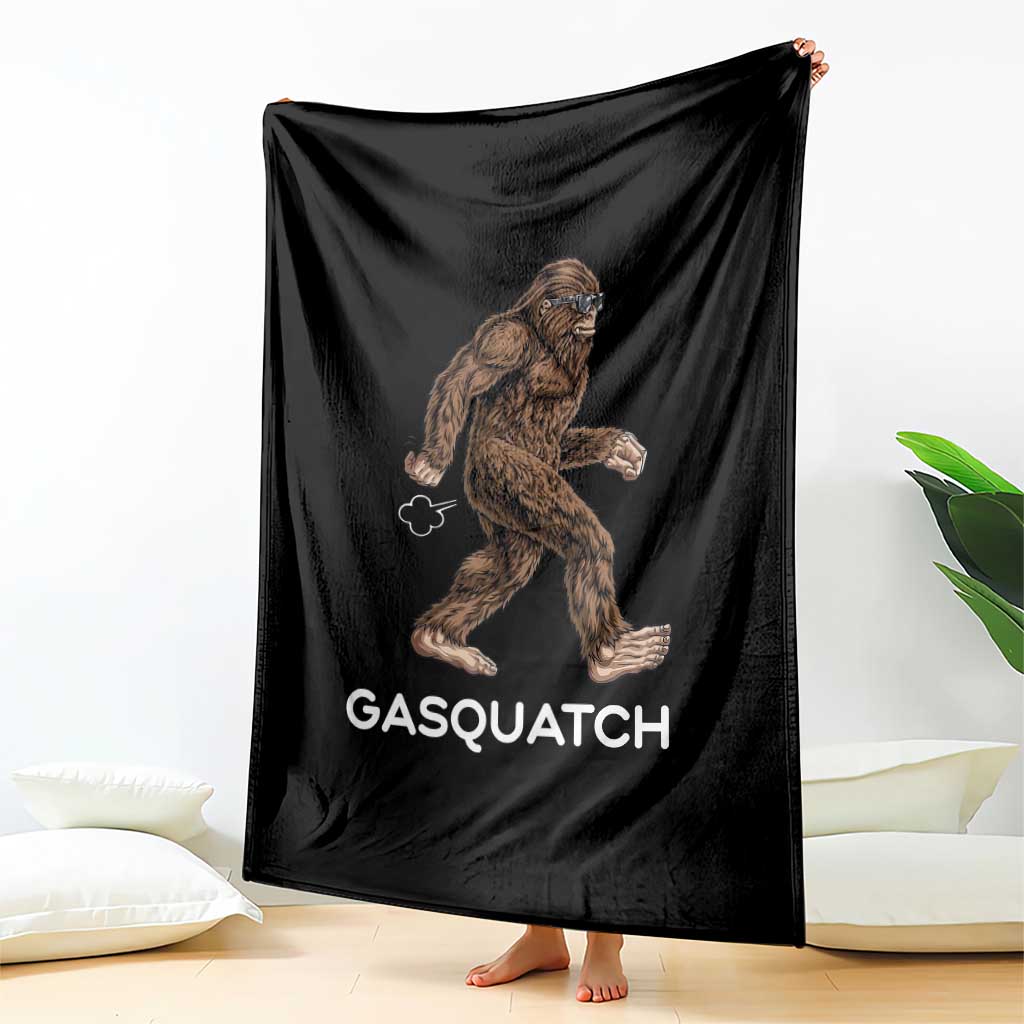 Funny Bigfoot Throw Blanket Gasquatch Gassy Sasquatch Fart Meme TS10 Print Your Wear