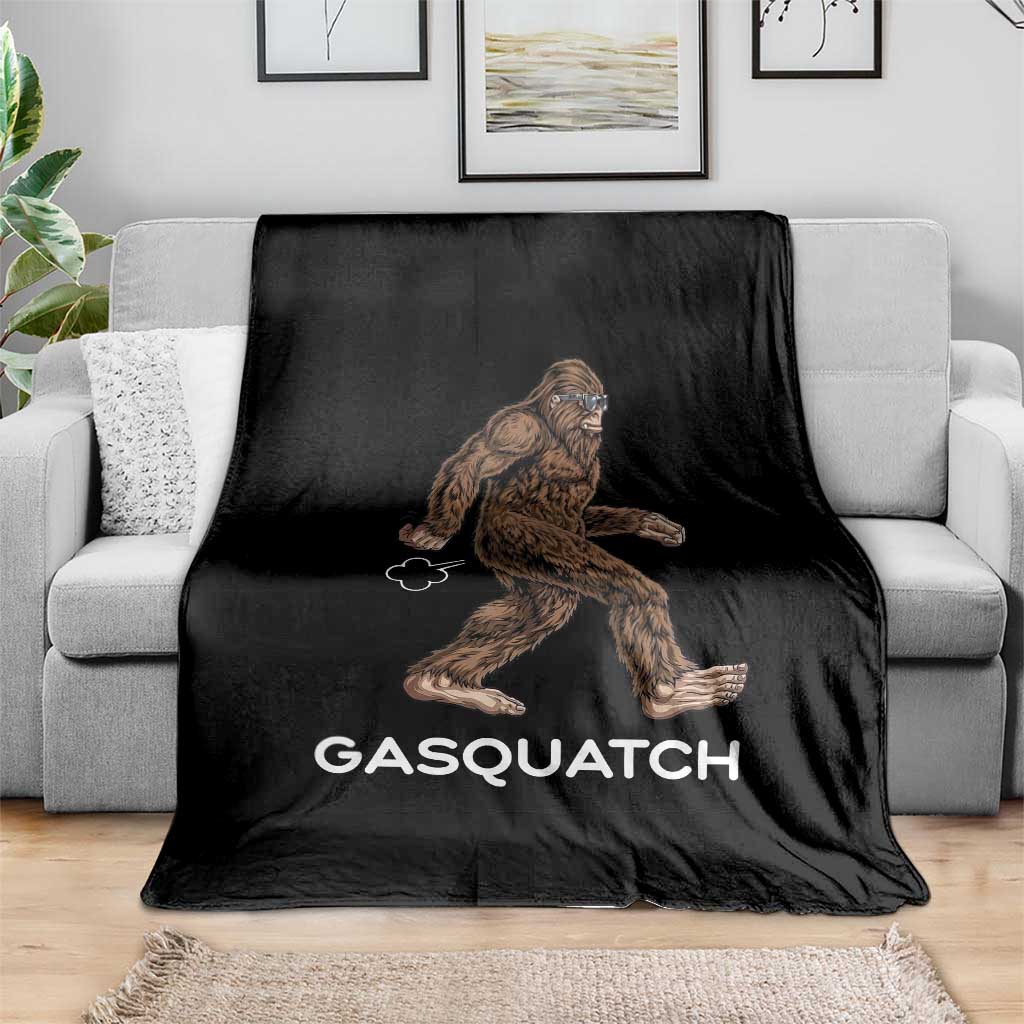 Funny Bigfoot Throw Blanket Gasquatch Gassy Sasquatch Fart Meme TS10 Print Your Wear