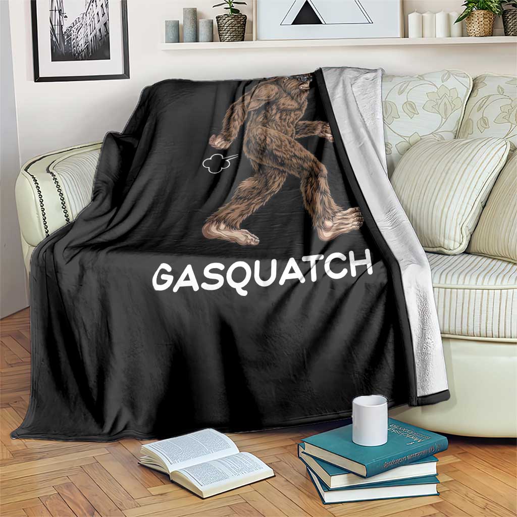Funny Bigfoot Throw Blanket Gasquatch Gassy Sasquatch Fart Meme TS10 Print Your Wear