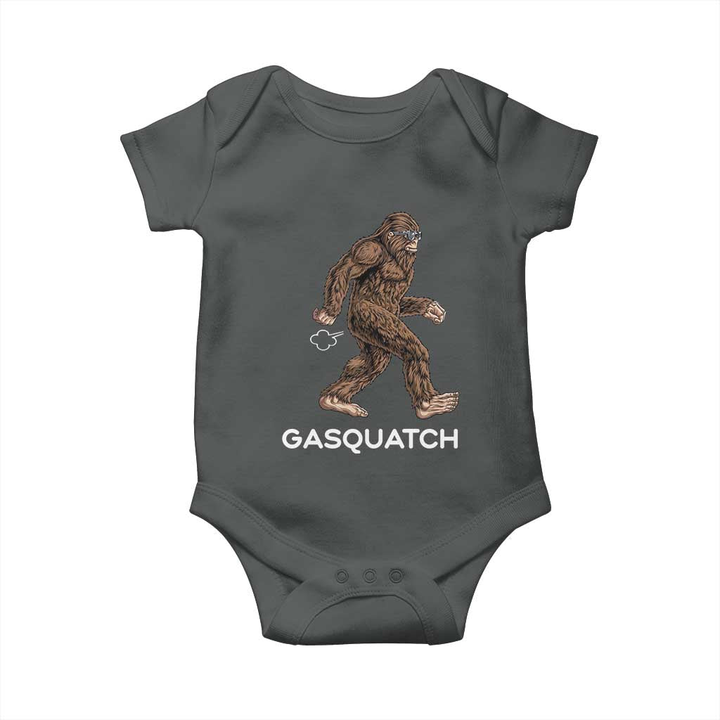 Funny Bigfoot Baby Onesie Gasquatch Gassy Sasquatch Fart Meme TS10 Dark Heather Print Your Wear