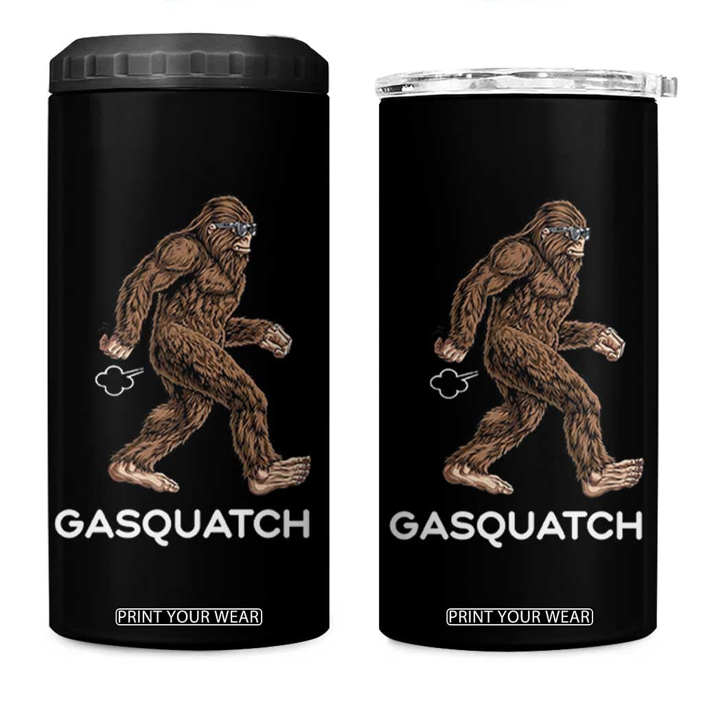 Funny Bigfoot 4 in 1 Can Cooler Tumbler Gasquatch Gassy Sasquatch Fart Meme TS10 One Size: 16 oz Black Print Your Wear