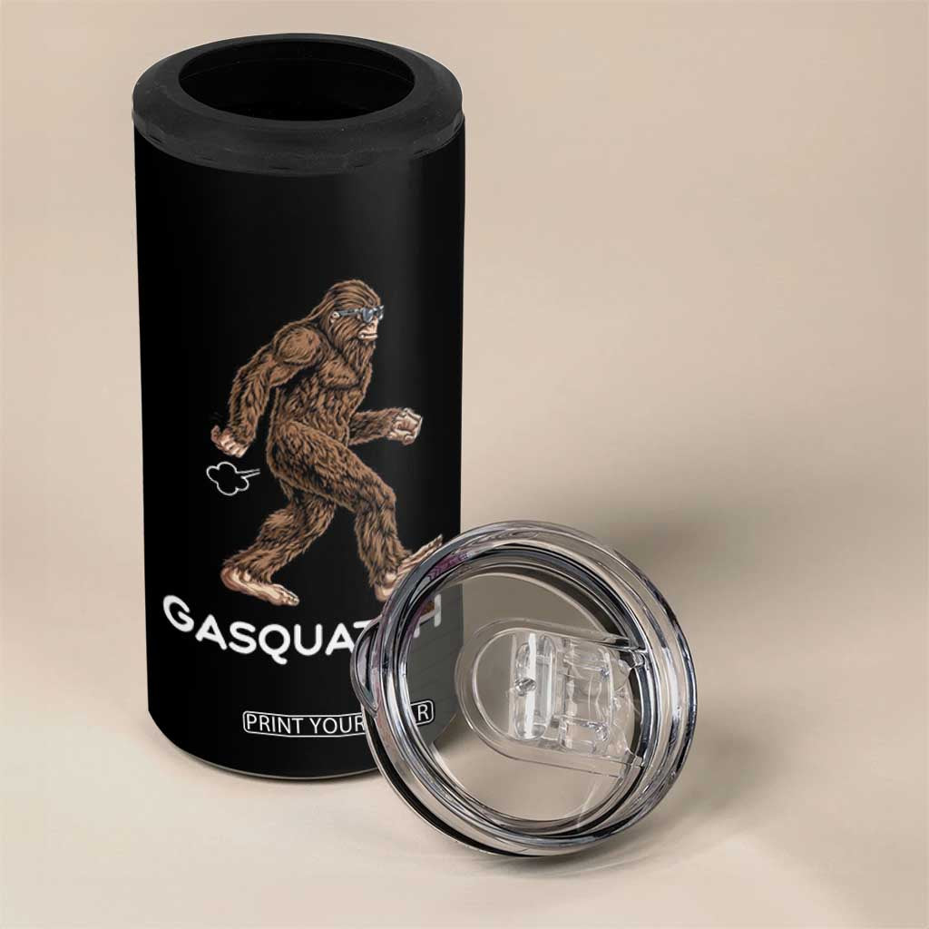 Funny Bigfoot 4 in 1 Can Cooler Tumbler Gasquatch Gassy Sasquatch Fart Meme TS10 Print Your Wear