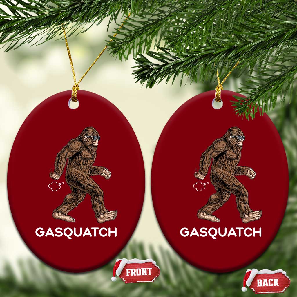 Funny Bigfoot Ceramic Ornament Gasquatch Gassy Sasquatch Fart Meme TS10 Print Your Wear