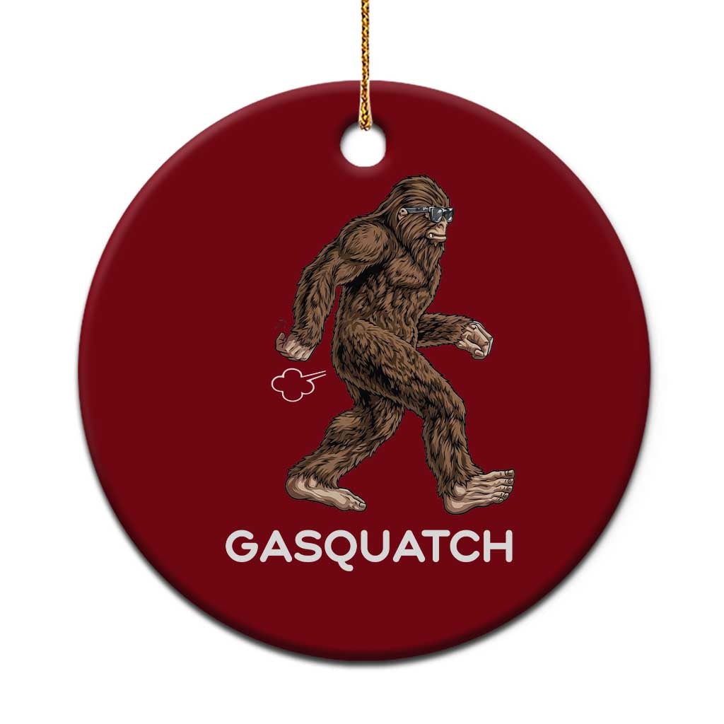 Funny Bigfoot Ceramic Ornament Gasquatch Gassy Sasquatch Fart Meme TS10 1pc Red Print Your Wear