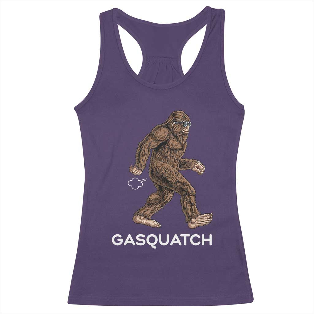 Funny Bigfoot Racerback Tank Top Gasquatch Gassy Sasquatch Fart Meme TS10 Purple Print Your Wear