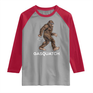 Funny Bigfoot Raglan Shirt Gasquatch Gassy Sasquatch Fart Meme TS10 Sport Gray Red Print Your Wear