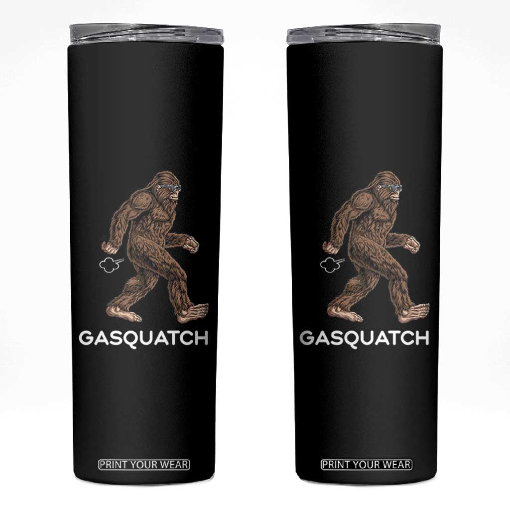 Funny Bigfoot Skinny Tumbler Gasquatch Gassy Sasquatch Fart Meme TS10 Black Print Your Wear