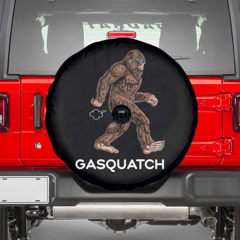 Funny Bigfoot Spare Tire Cover Gasquatch Gassy Sasquatch Fart Meme TS10 Black Print Your Wear
