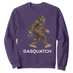 Funny Bigfoot Sweatshirt Gasquatch Gassy Sasquatch Fart Meme TS10 Purple Print Your Wear