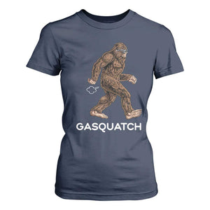 Funny Bigfoot T Shirt For Women Gasquatch Gassy Sasquatch Fart Meme TS10 Navy Print Your Wear