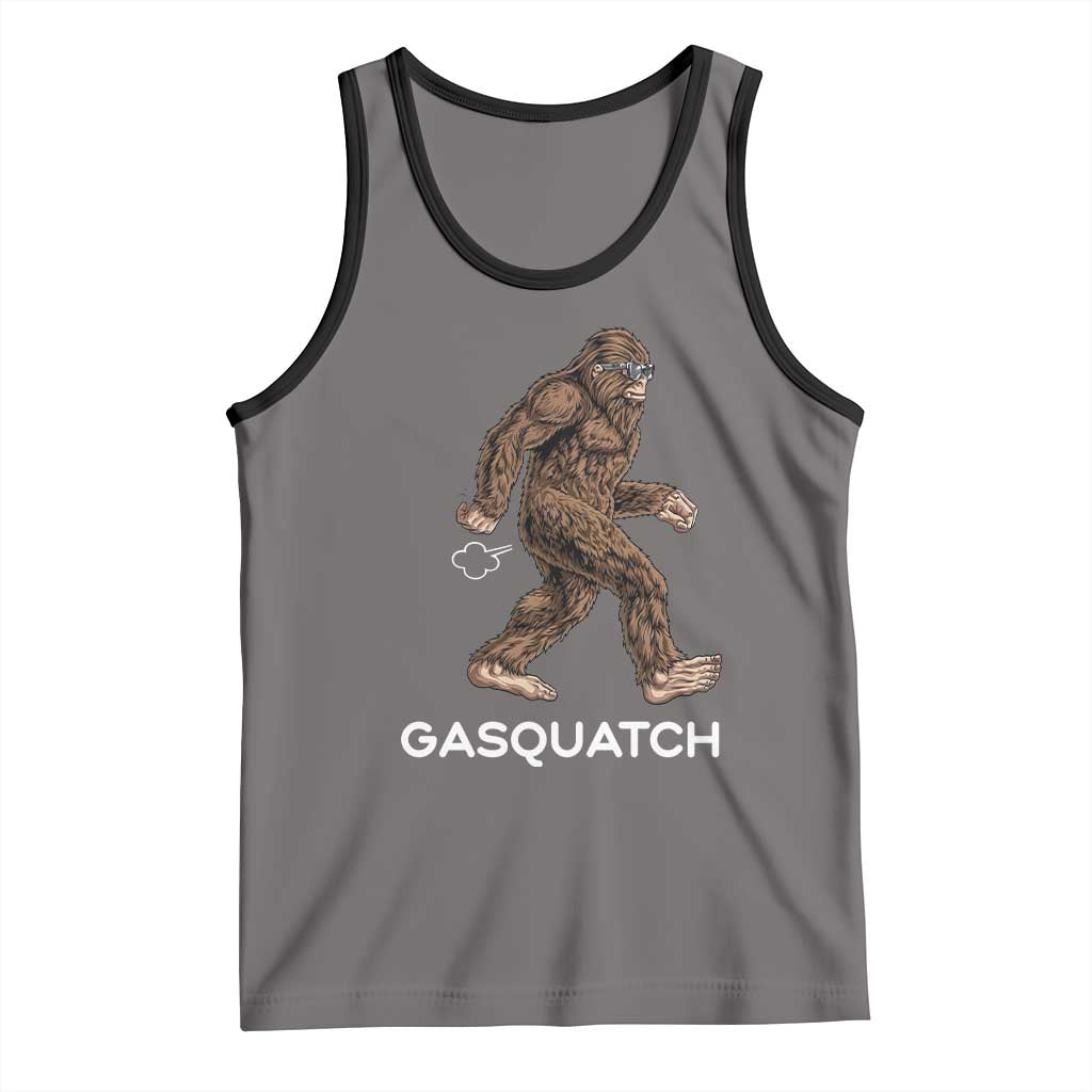 Funny Bigfoot Tank Top Gasquatch Gassy Sasquatch Fart Meme TS10 Deep Heather Black Print Your Wear