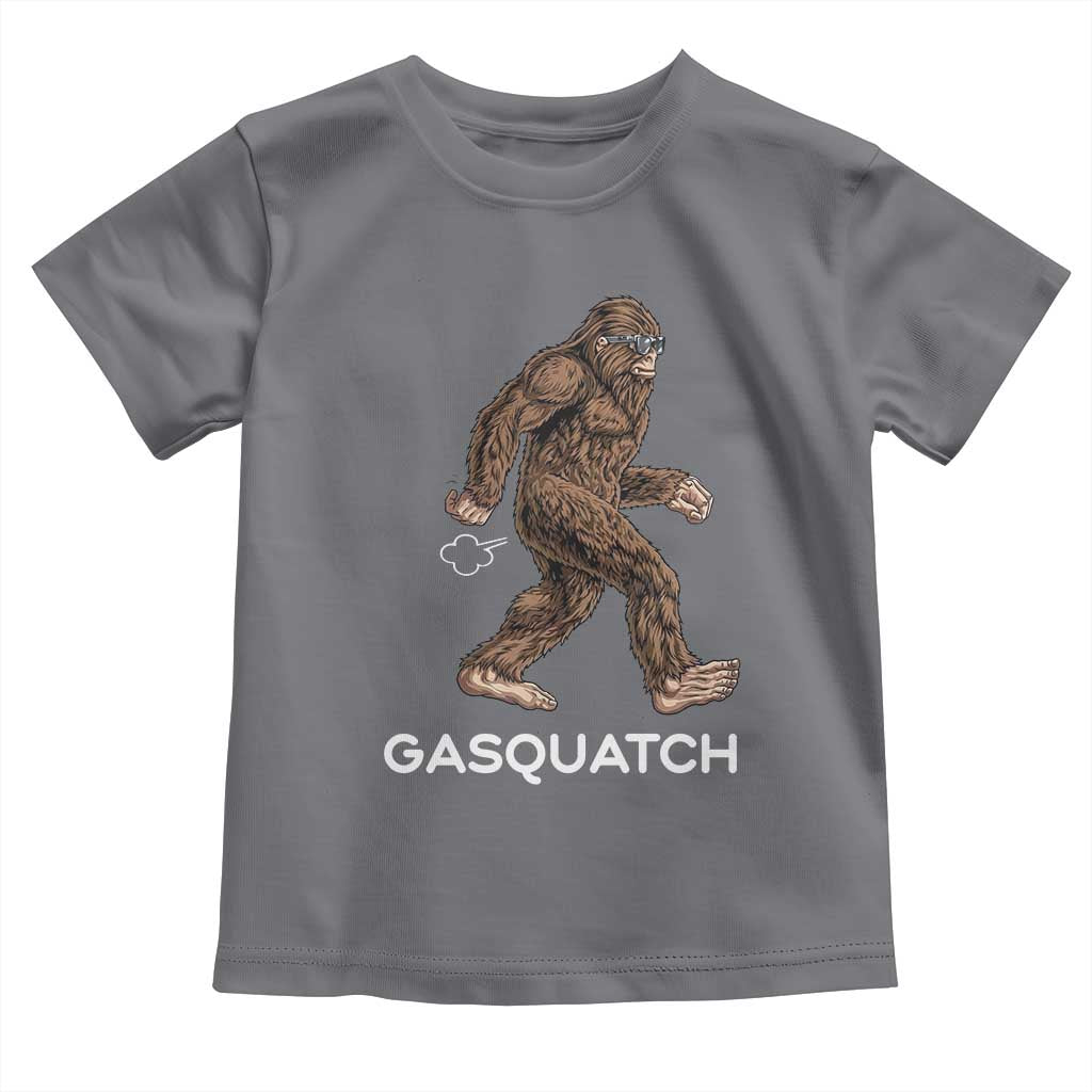 Funny Bigfoot Toddler T Shirt Gasquatch Gassy Sasquatch Fart Meme TS10 Charcoal Print Your Wear