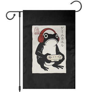 Japanese Gamer Frog Garden Flag Boys Funny Vintage Gaming TS10 Black Print Your Wear