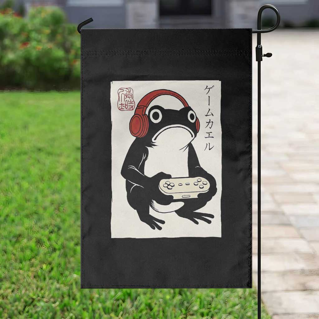 Japanese Gamer Frog Garden Flag Boys Funny Vintage Gaming TS10 Print Your Wear