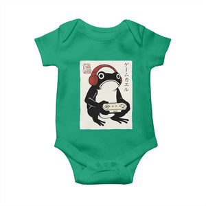 Japanese Gamer Frog Baby Onesie Boys Funny Vintage Gaming TS10 Irish Green Print Your Wear