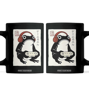 Japanese Gamer Frog Coffee Mug Boys Funny Vintage Gaming TS10 Black Print Your Wear