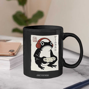 Japanese Gamer Frog Coffee Mug Boys Funny Vintage Gaming TS10 Print Your Wear