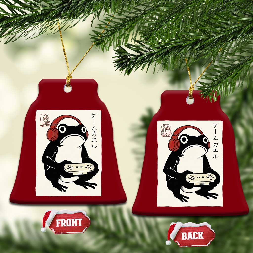 Japanese Gamer Frog Ceramic Ornament Boys Funny Vintage Gaming TS10 Print Your Wear