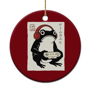 Japanese Gamer Frog Ceramic Ornament Boys Funny Vintage Gaming TS10 1pc Red Print Your Wear