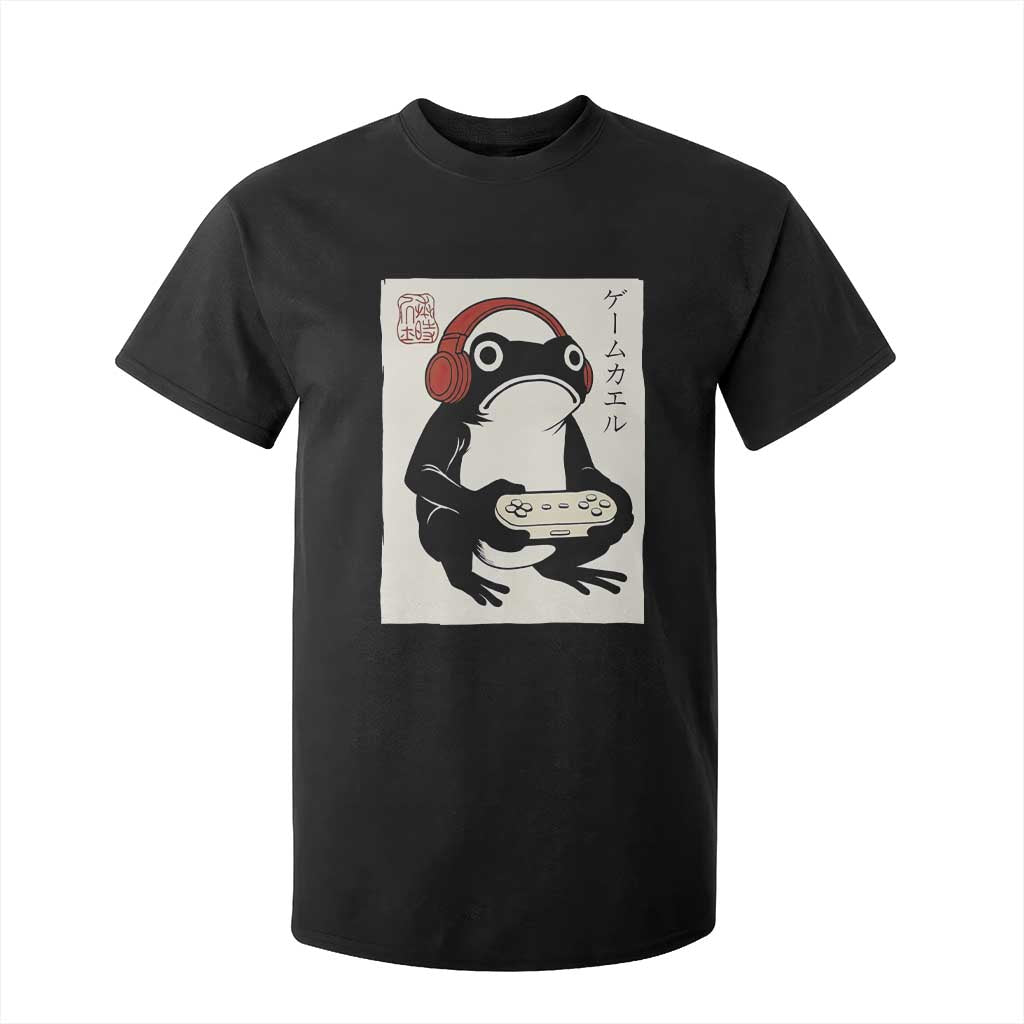 Japanese Gamer Frog T Shirt For Kid Boys Funny Vintage Gaming TS10 Black Print Your Wear