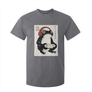 Japanese Gamer Frog T Shirt For Kid Boys Funny Vintage Gaming TS10 Charcoal Print Your Wear
