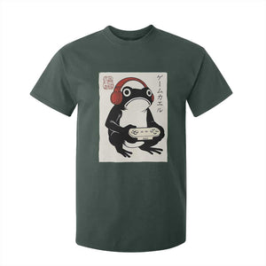 Japanese Gamer Frog T Shirt For Kid Boys Funny Vintage Gaming TS10 Dark Forest Green Print Your Wear