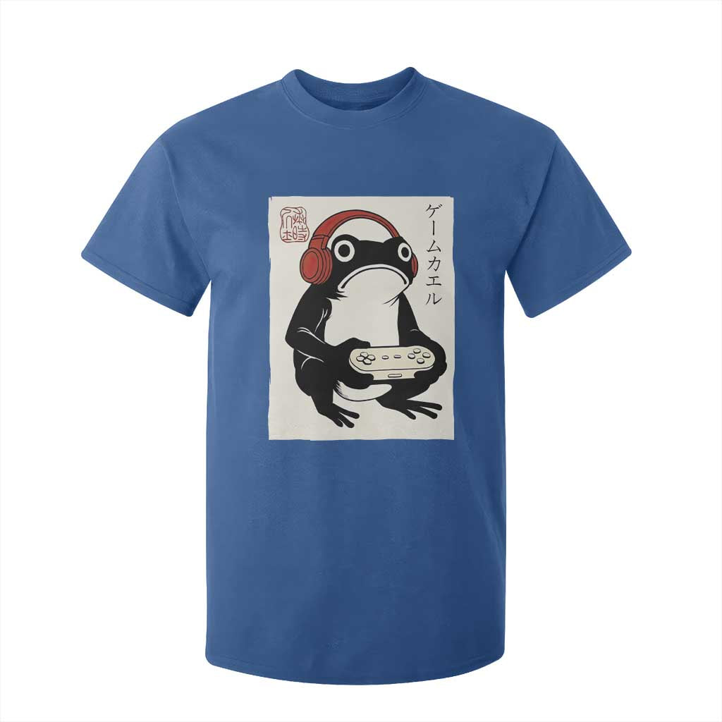 Japanese Gamer Frog T Shirt For Kid Boys Funny Vintage Gaming TS10 Royal Blue Print Your Wear