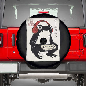 Japanese Gamer Frog Spare Tire Cover Boys Funny Vintage Gaming TS10 Black Print Your Wear