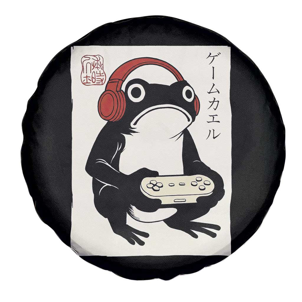 Japanese Gamer Frog Spare Tire Cover Boys Funny Vintage Gaming TS10 Print Your Wear